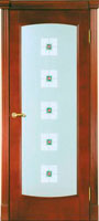 <b>Межкомнатная дверь: Алтея (миланский орех)</b><br><b>Комплектация:</b> дверное полотно, коробка с уплотнителем, коробка с уплотнителем фигурная, наличник, доборная доска 100, 150, 200 мм, доборная доска фигурная 100, 150, 200 мм, планка накладная, капитель, витраж (вставлен в остекленное дверное полотно).<br>60, 70, 80, 90х200см; <br>
