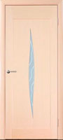 <b>Межкомнатная дверь:  Прима (белый дуб)</b><br><b>Комплектация:</b> дверное полотно, коробка с уплотнителем, коробка с уплотнителем фигурная, наличник, доборная доска 100, 150, 200 мм, доборная доска фигурная 100, 150, 200 мм, планка накладная, капитель, витраж (вставлен в остекленное дверное полотно).<br>60, 70, 80, 90х200см; <br>